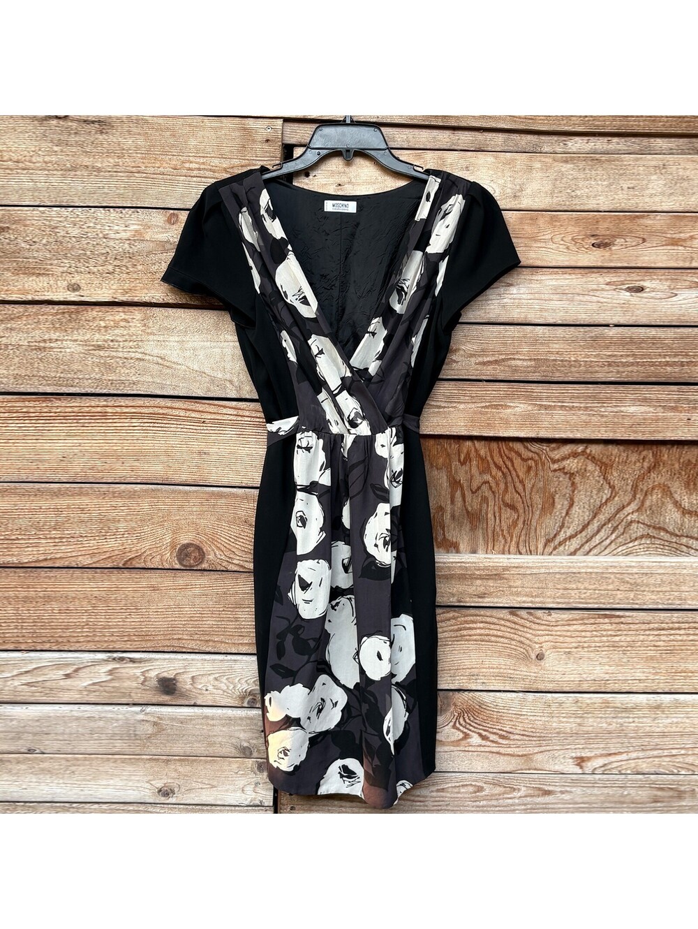 Moschino Cheap Chic Floral Wrap Dress Silk Belted Sz8 - Picture 3 of 6